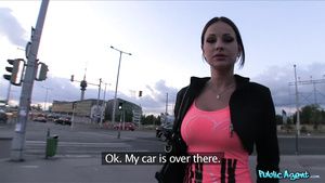 AnyPorn Public Agent - Porn Actress Fucks Lucky Stranger With Camera 1 - Abbie Cat Belly