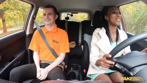 Game Fake Driving School - Ebony Learner Gets Stuck In The Seat 1 - Asia Rae Celeb
