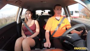 Passion Fake Driving School - Plumper Darkhaired Babe Sucking Nasty Penis 1 - Sofia Lee Tinytits