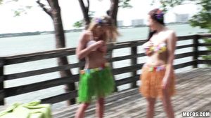 Hole Real Bitch Party - Two Hula Dancing Hotties 1 - Holly Hudson LargePornTube