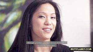 Hotwife Asian amateur porn casting with man milk on cunt Joanna Angel