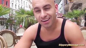 Gay Solo first slippery massage Arabic