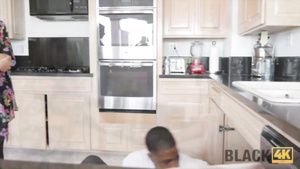 Blond BLACK4K. Big prick can save Valentine from boredom and.. Kitchen