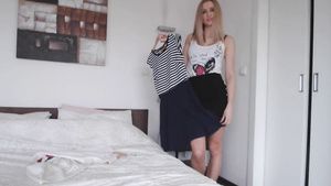 Chubby Blonde hoe on webcam in solo scene with dildo toy HomeDoPorn