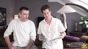 Amateurs Gone DADDY4K. Excited dad tastes vagina of son's exciting and saucy TuKif