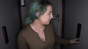 French Green haired plumper showing off her cock sucking skills Gay Fuck