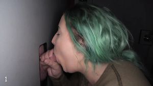 UpdateTube Green haired plumper showing off her cock sucking skills Porness