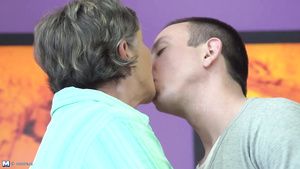 Romantic Granny gets young cock in hairy old cunt Kitty-Kats.net