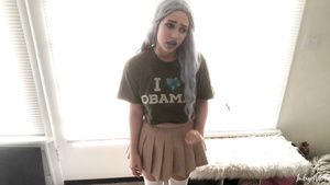 RandomChat sjw student cosplay, anal toys and buttplug point-of-view Beauty