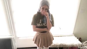 Stepsis sjw student cosplay, anal toys and buttplug point-of-view Step Brother