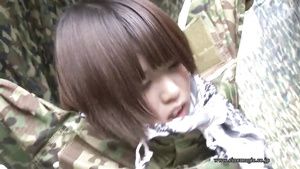 Licking Cute asian army girl in bondage & fondled Adult Toys