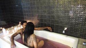 UpdateTube Ebony couple having romatic sex in hot bathtub LustShows
