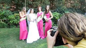 Deepthroat Bride To Be and Her Three Bridesmaids Girls Getting Fucked