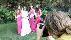 Rough Fucking Bride To Be and Her Three Bridesmaids Real...