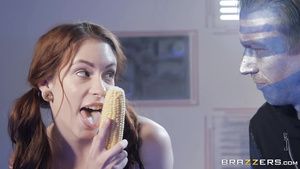 Spandex Scientists check the depth of ass with corn and dick Free 18 Year Old Porn