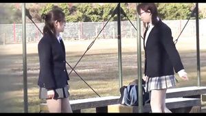 Tranny Shameless Japanese schoolgirls showing hairy pussy and peeing outdoors at the playground FreeAnimeForLife