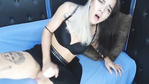 YesPornPlease Horny Tranny Moans Loud While Beating Off Her Penis Scatrina