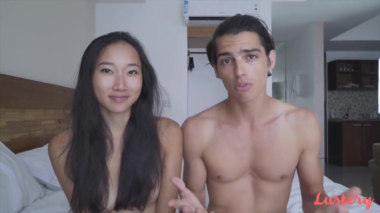 Joven Young slim Asian with small boobs has romantic sex with her caucasian boyfriend Periscope