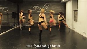 Bizarre Beautiful babes perform sexy twerking together and...